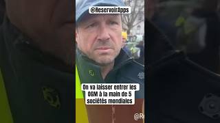 «On va laisser entrer les OGM à la main de 5 sociétés mondiales » agriculteursencolere [upl. by Lyrahc782]