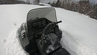 Arctic Cat Jag 440 ride  Too much snow for the JAG  4k [upl. by Naraa]