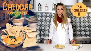 CHEDDAR VEGANO Queso fundido 100 Vegetal ¡¡La mejor receta [upl. by Nylissej]