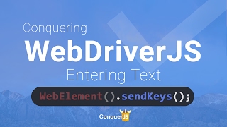 03  SendKeys and Click in WebdriverJS [upl. by Oiliduab835]