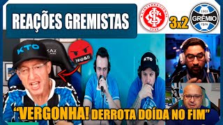 REAÇÕES GREMISTAS  INTERNACIONAL 3x2 GRÊMIO  VAMOS RIR DO GRÊMIO [upl. by Ydnac]