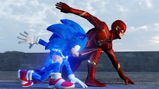 Sonic vs Flash Race Full Movie Animated Part 1 2 3 to 7 Who is Faster Sonic The Hedgehog [upl. by Arim]