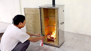 2 in 1 portable wood stove  Idea for making a wood stove from an old water filter [upl. by Sandberg]