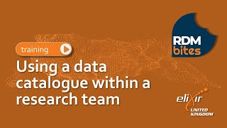 RDMbites  Using a data catalogue within a research team [upl. by Roda86]