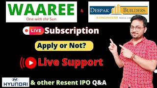 Deepak amp Waaree Energies IPO Subscription 🔴 Live  Deepak Builders IPO Final Decision  Waaree IPO [upl. by Ki360]