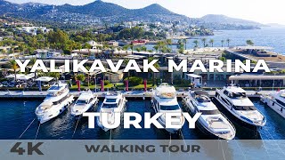 Yalikavak Marina Bodrum Turkey 🇹🇷 Walking Tour in 4K  Aegean Coast [upl. by Wootten]