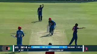 ACC Mens U19 Asia Cup  AfghanistanU19 vs NepalU19  Highlights [upl. by Moises]