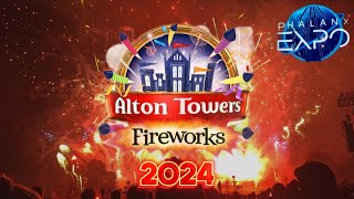 Alton Towers Fireworks 2024  Phalanx Expo  Full Show [upl. by Elok]