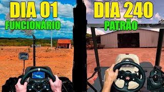 De funcionário a patrão  240 dias evoluindo uma fazenda  Farming simulator [upl. by Ennairrek]