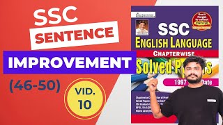 SSC  PREVIOUS YEAR  SENTENCE IMPROVEMENT  46  50   KIRAN PUBLICATION [upl. by Yeniar]