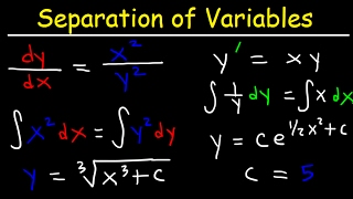 Separable First Order Differential Equations  Basic Introduction [upl. by Airtina694]