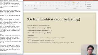 H9 Financieel plan deel 4 rentabiliteit [upl. by Redneval]