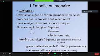 Embolie Pulmonaire Part 1 [upl. by Denman]