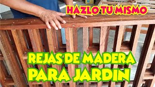 REJAS DE MADERA PARA JARDÍN  CERCA O VALLA PARA JARDINES [upl. by Presber]