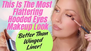 This SIMPLE HOODED Eye Makeup Technique Is Better Than Winged Eyeliner  Risa Does Makeup [upl. by Eseila]