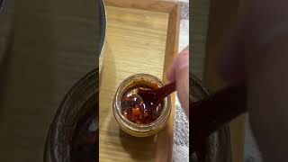 chili oil with chopped ingredients [upl. by Aeuhsoj173]