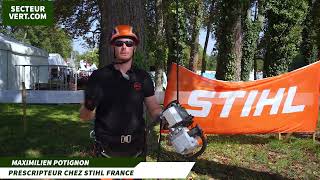 STIHL FRANCE  MAXIMILIEN POTIGNON NOUVEAU POWER CLIMBER A MOTEUR MSA 220T ET BATTERIE AP300SAP500S [upl. by Griselda]