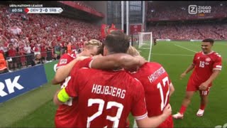 Yussuf Poulsen Goal Denmark vs Serbia 20 All Goals and Extended Highlights [upl. by Enelym]