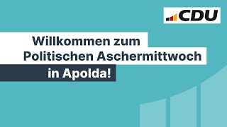 Politischer Aschermittwoch aus Apolda mit Friedrich Merz und Mario Voigt [upl. by Hollyanne]