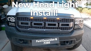 How to install new Headlights for the Ford Excursion and F250 [upl. by Cindie]