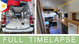 Philippine DIY Camper Conversion Timelapse in 10 mins w Shower [upl. by Samohtnhoj]