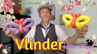 Vlinder ballon  Butterfly Balloon workshop  Haagse ballonnenboer 161ste Easy balloons [upl. by Dani]