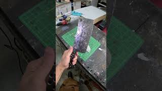 Heat Treating 2 Cleavers Forged from 80CrV2 Steel knifemaking bladesmith cleaver [upl. by Colby]