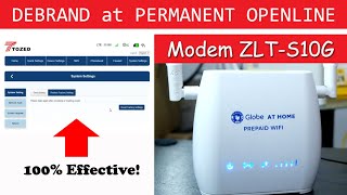 How to Debrand on ZLTS10G Globe At Home Modem v200 v2033  v2037  Jee Code TV [upl. by Salinas984]