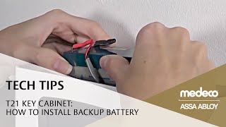 Medeco T21 Key Cabinet How to Install Backup Battery  Medeco Locks [upl. by Kuhlman]