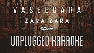 Vaseegara  Zara Zara  karaoke with lyrics  unplugged  Harris Jayaraj  Sebin Xavier [upl. by Mccall]