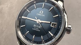 Omega De Ville Hour Vision 43133412103001 Omega Watch Review [upl. by Inaoj455]