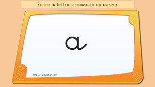 Écrire lalphabet Apprendre à écrire la lettre a minuscule cursive [upl. by Edrei]