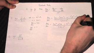 Differentiation and the Quotient Rule  A2 Maths Revision [upl. by Brittany]