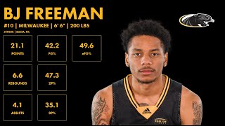 BJ Freeman  Milwaukee  202324 Transfer Portal Highlights [upl. by Thomasina]