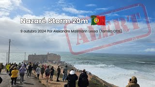 NAZARÉ PORTUGAL STORM 9 DE OUTUBRO 2024 por Alexandre Mallmann Lessa  família ODS [upl. by Leibman208]