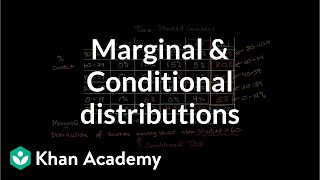 Marginal distribution and conditional distribution  AP Statistics  Khan Academy [upl. by Nomelif]