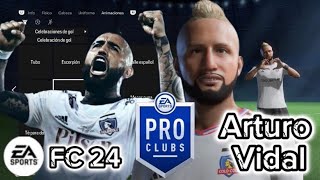 Arturo Vidal Colo Colo 2024 EA FC 24Pro Clubs Face CreationFIFA 24 Clubes Pro Lookalike [upl. by Gnot]