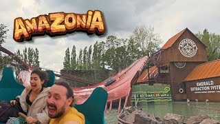 Amazonia on ride reaction amp review  Bellewaerde New Rapids 2024 [upl. by Oidale]