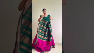 Lehenga Style Draping Saree♥️♥️♥️ drapingtechnique lehenga saree [upl. by Samuel]