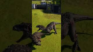 Ankylosaurus SMASHES Indominus Rex 🦕💥dinosaur indominusrex ankylosaurus jwe2 shorts fyp anky [upl. by Shay]