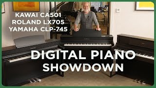 Digital Piano Showdown Yamaha CLP745 vs Kawai CA501 vs Roland LX705 [upl. by Holman]