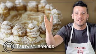 Como hacer una tarta Saint Honoré ¡De 10  Receta paso a paso con Carlos de MASTERCHEF 3 [upl. by Misaq]