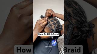 How To MiniBraid Natural 4C HairCrochet Braid Pattern For Individual Faux Locs Braiding Tutorial [upl. by Betsy]