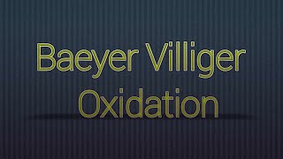 Baeyer Villiger oxidation reaction with mechanism Bsc 2nd year organic chemistryVBSPU [upl. by Frisse478]