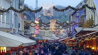 Valkenburg the Christmas town of the Netherlands 🇳🇱 Part I 4K [upl. by Salohcin]