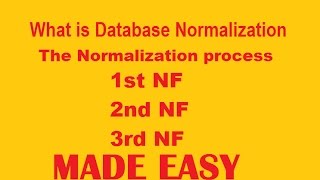 The normalization process in Database  Steps of the Normalization process [upl. by Godderd]