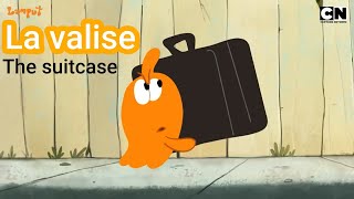 La valise  The suitcase French conversation Practice with Cartoons  FR amp EN subtitles [upl. by Inalaehon]