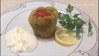 TAVUKLU ZEYTİNYAĞLI DOLMA BİBER NASIL YAPILIR  YEMEK TARİFİ [upl. by Leilah]