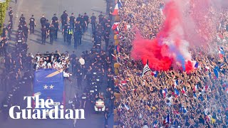 France parade World Cup in Paris as fans welcome heroes home [upl. by Chatterjee]