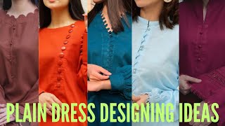 Latest Plain Suit Design Ideas  Plain Dress Designing  Plain Shirt Designing  Fashion Fever [upl. by Llemrej]